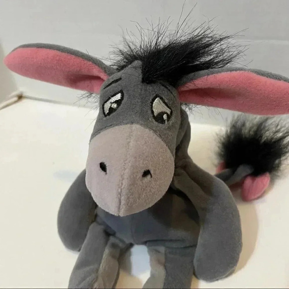 Vintage Walt Disney World Eeyore Bean Bag Plush Winnie the Pooh 8 Inch - Picture 2 of 8